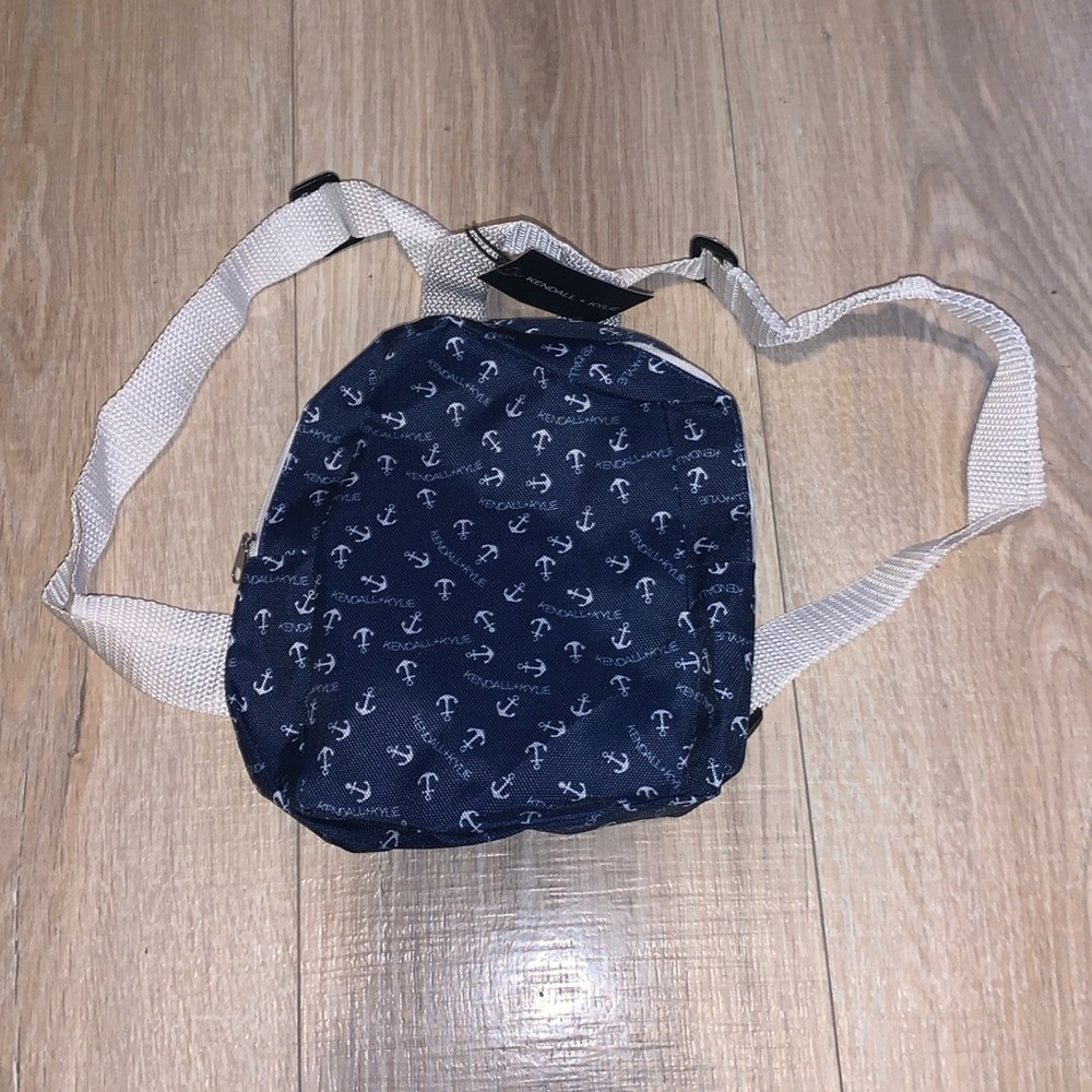 Kendall & Kylie blue anchor print nautical mini backpack